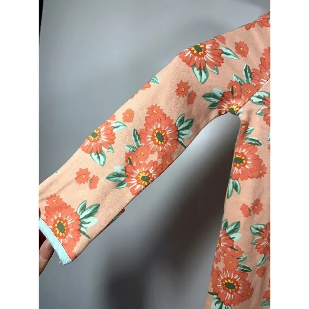 MATILDA JANE Infant Girl Dozing Off Floral Convertible Romper Orange Size 18-24